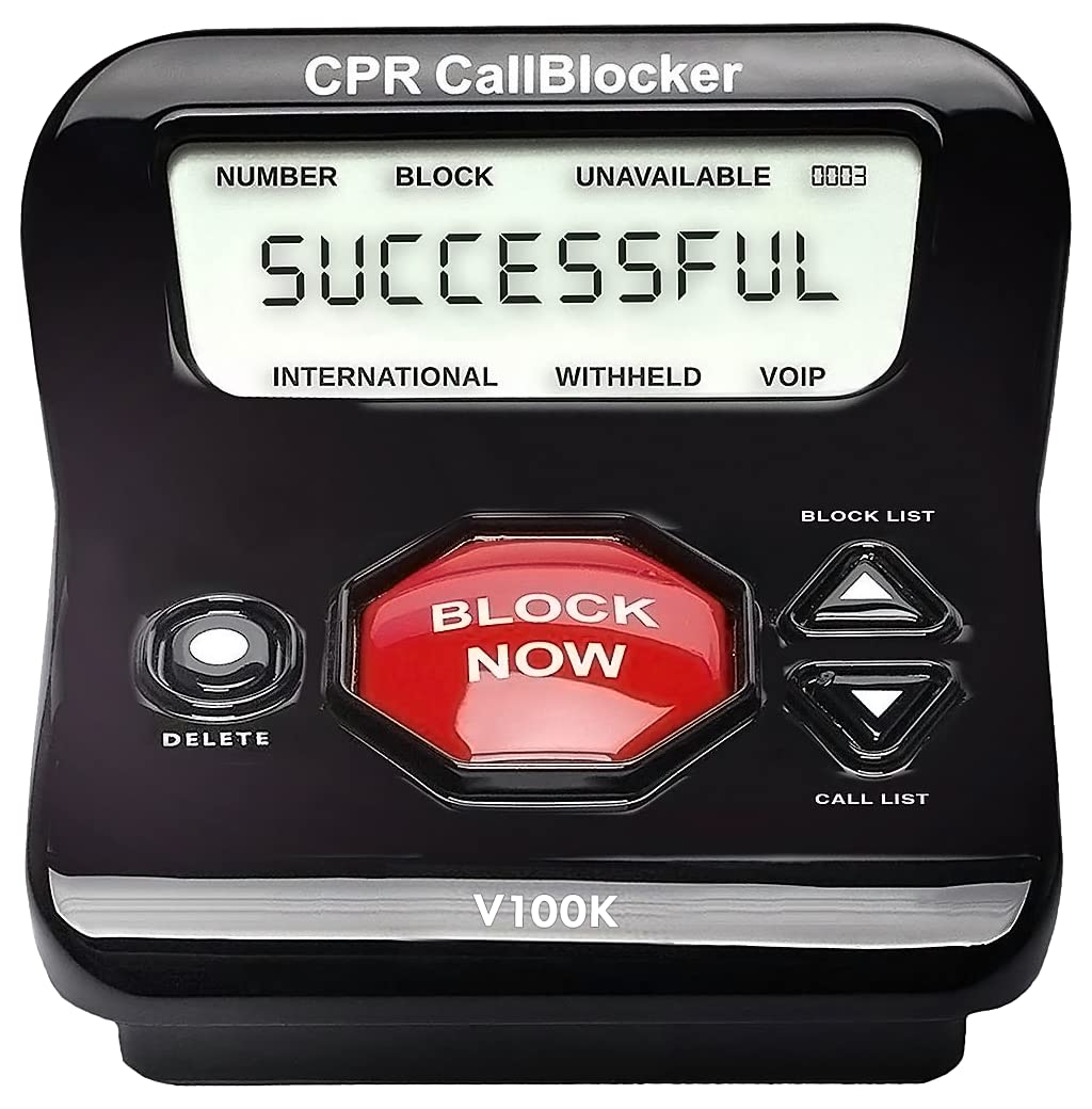Cpr V100K Spam Call Blocker For Landline Phones   Stop All Unwanted Calls At A Touch Of A Button   Scam Call Blocker For Home Ph