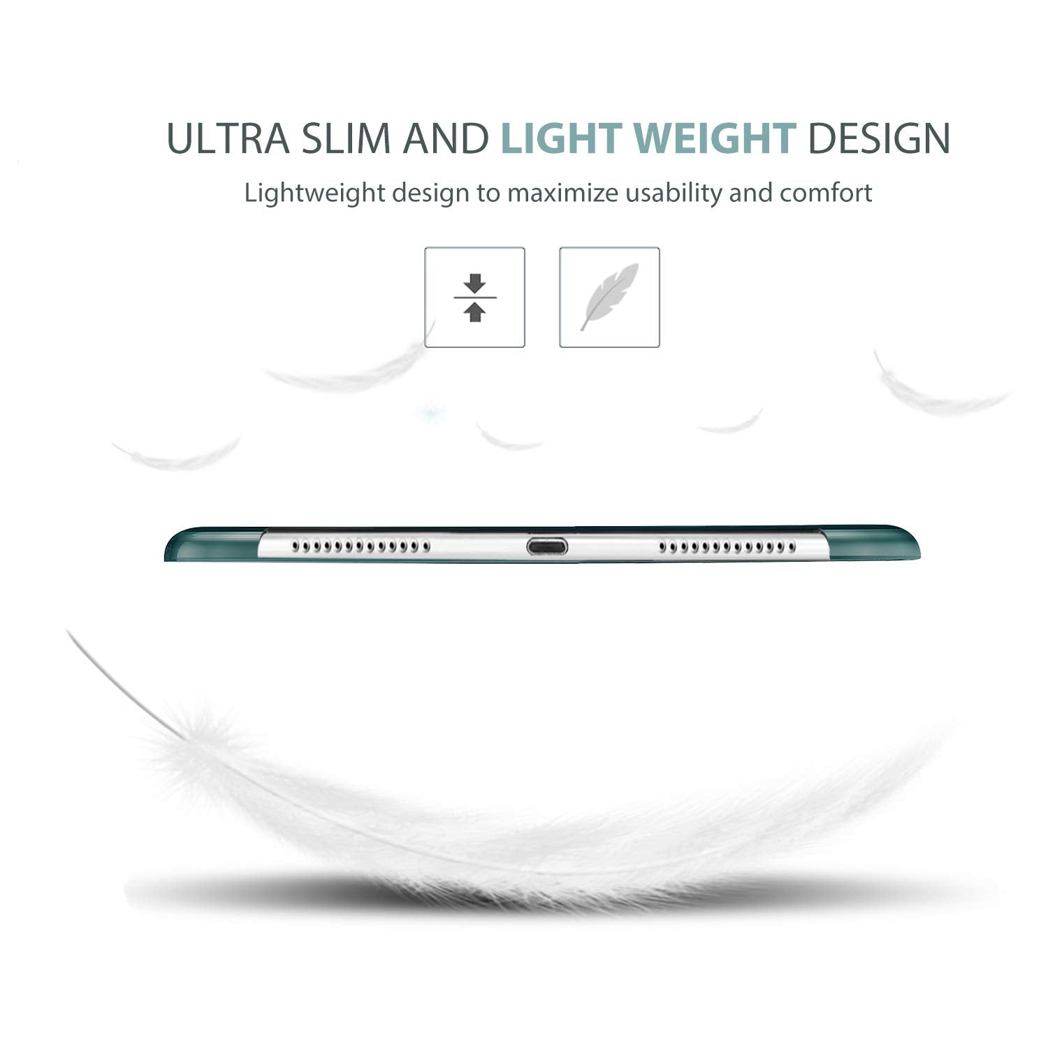 Procase Smart Case For Ipad Pro 9.7 Inch 2016, Ultra Slim Lightweight Stand Smart Case Shell With Translucent Frosted Back Cover