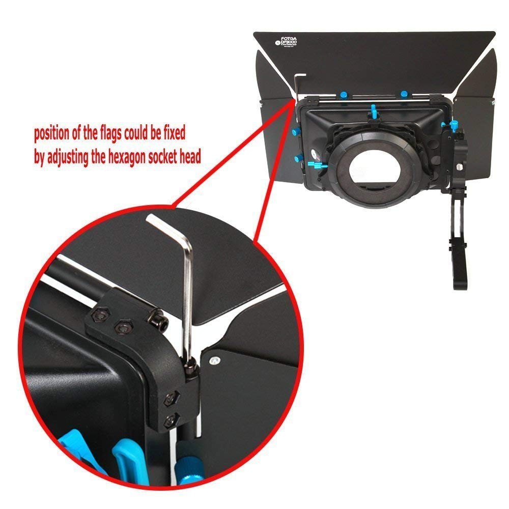 Run Shuangyu Fotga DP3000 Matte Box with French Flag & Filter Holders for Canon, Nikon, Sony, Panasonic DSLR Cameras, 18"/45cm Softbox