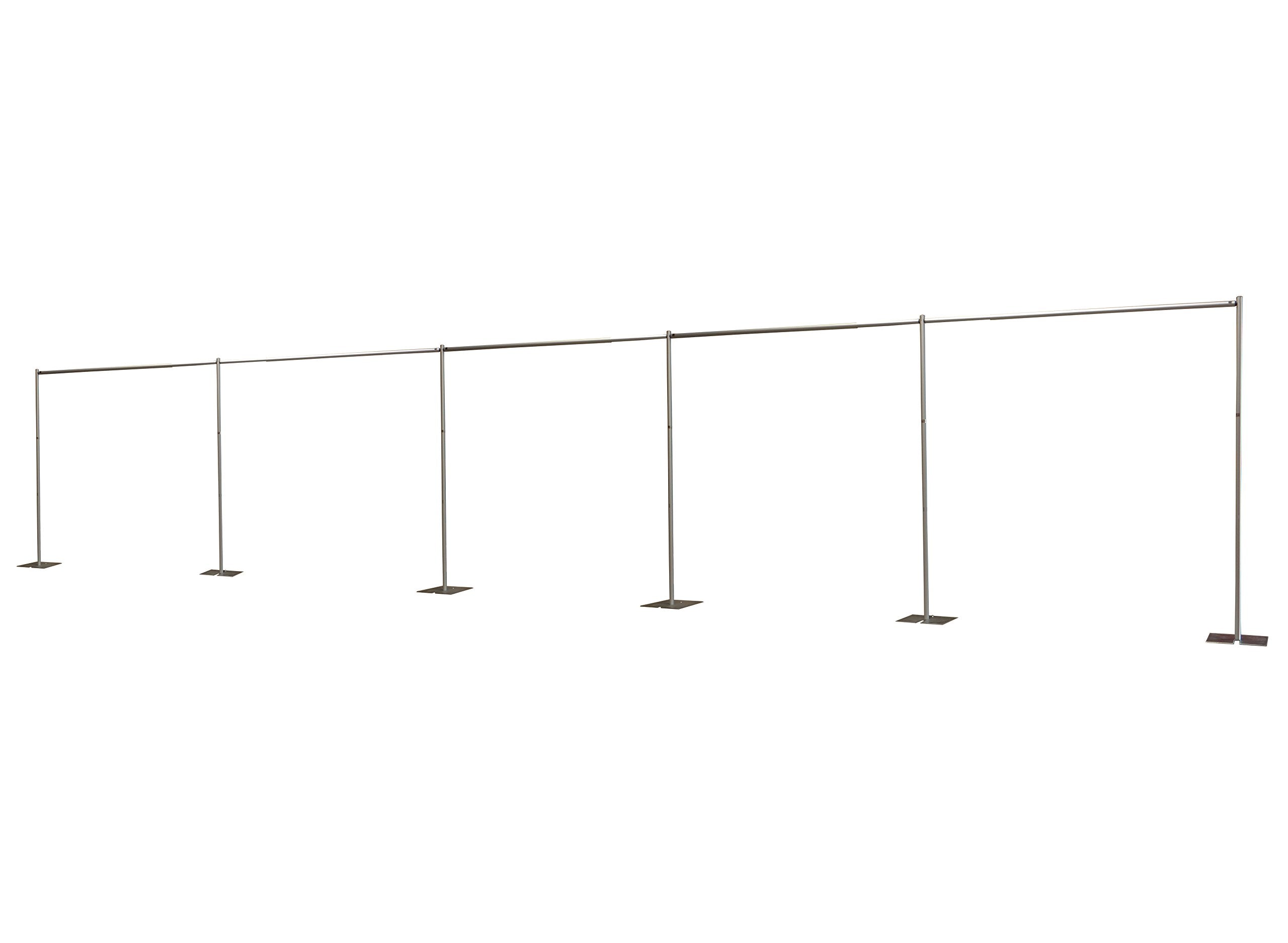 OnlineEEI 8 Foot Tall Fixed Height Collapsible Pipe and Drape Backdrop Kit 8x50 (No Drapes) (BBD9990850C)