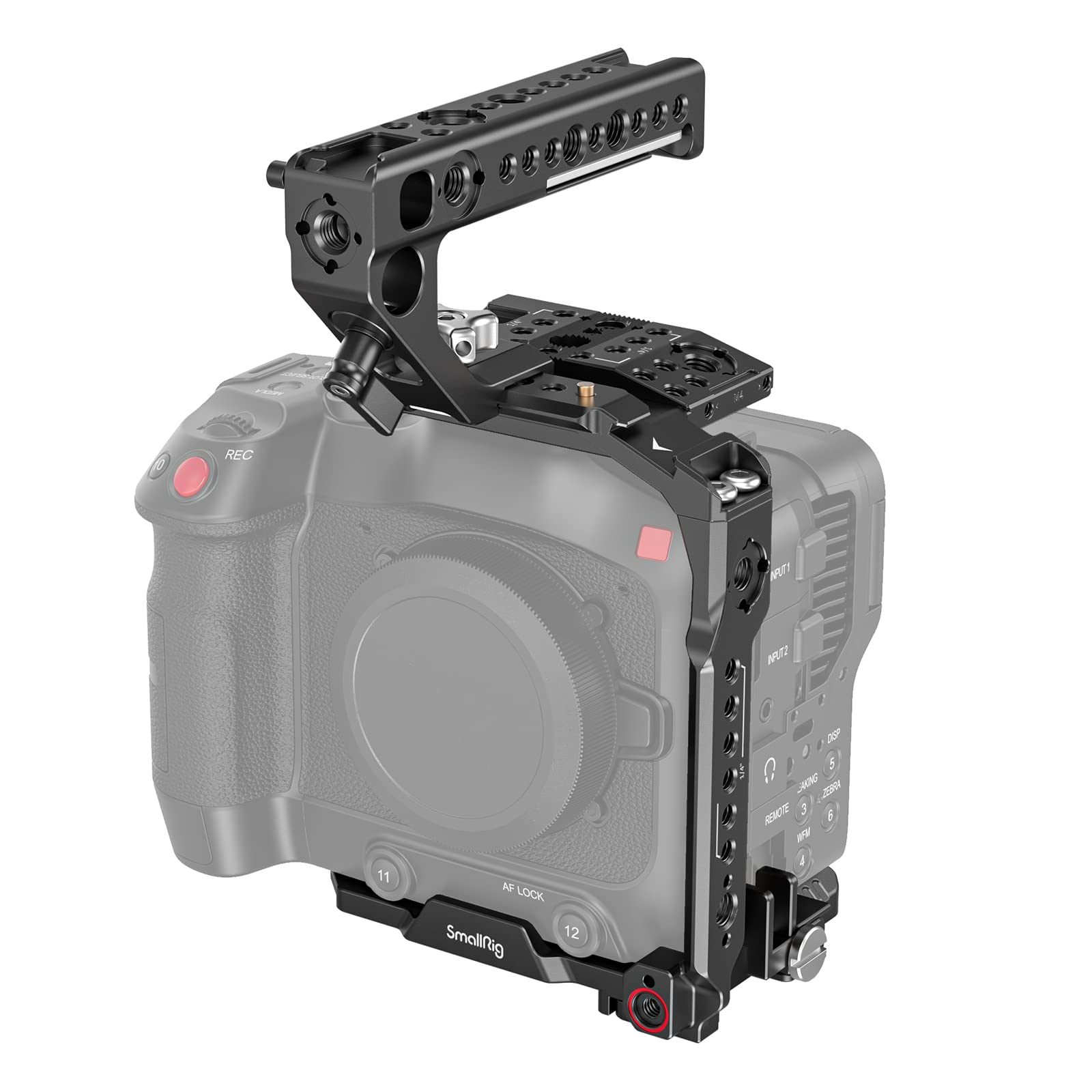 SmallRig Camera Cage Handheld Kit for EOS C70 for Canon with NATO Top Handle, Cable Clamp for HDMI, Top Plate, Side Plate, Basep