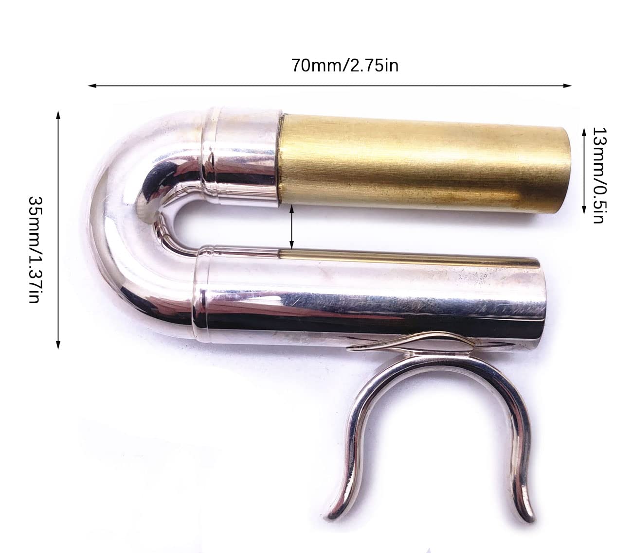 Jiayouy Trumpet 1St Valve Tuning Silde Assembly For Brass Bb Trumpet Instrument Gold