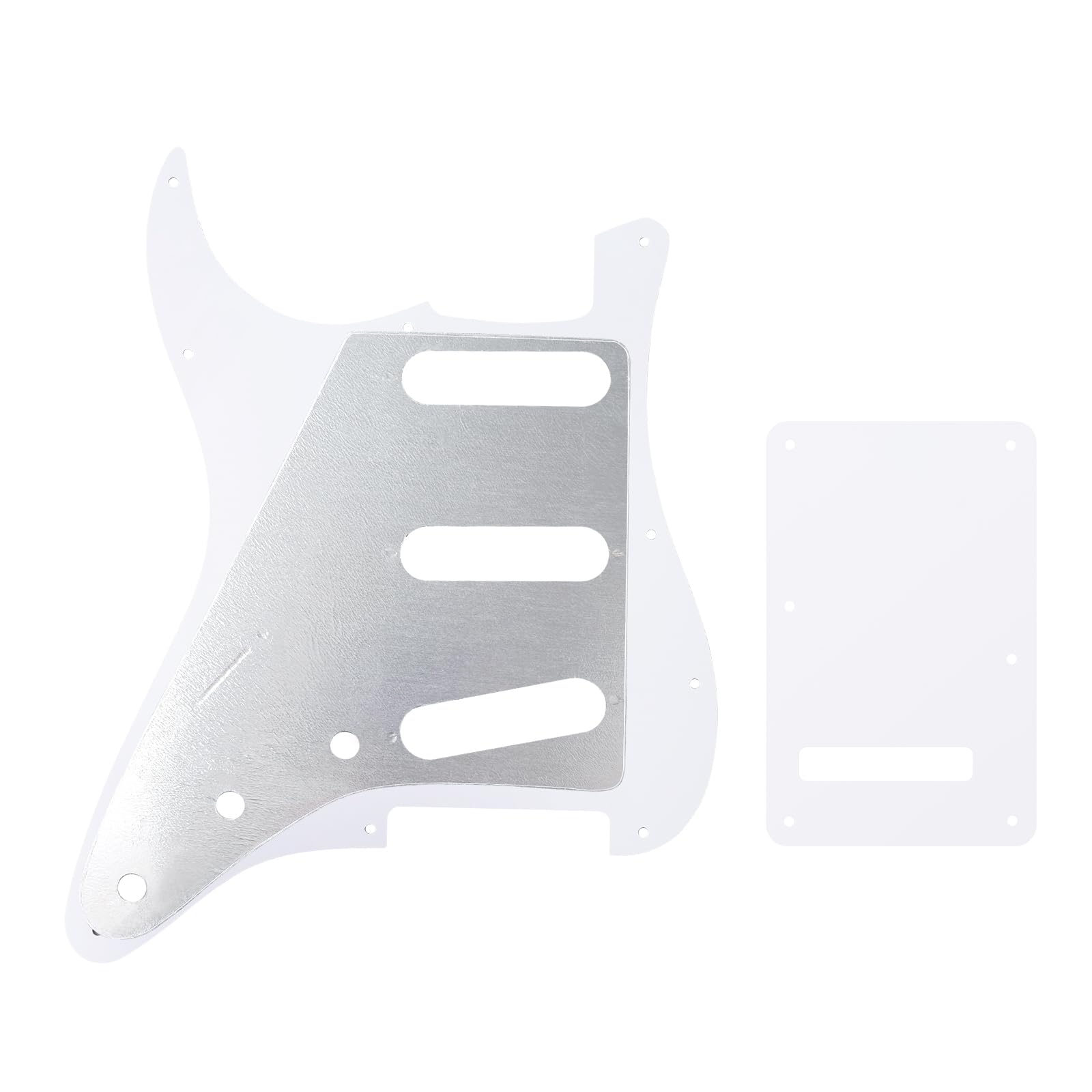 Banworks 4 Ply Strat Sss Pickguard 11-Hole Pickguard Scratch Plate With Backplate 6-Hole Trem Tremolo Cover Set For Usa/Mexican