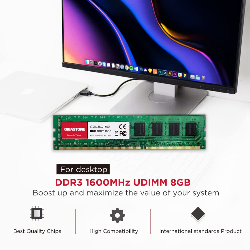 ?Ddr3 Ram? Gigastone 32Gb Kit (4X8Gb) Ddr3/Ddr3L 1600Mhz (1333Mhz) Pc3-12800 (Pc3-10600) Cl11 1.35V/1.5V 2Rx8 Udimm 240 Pin Unbu