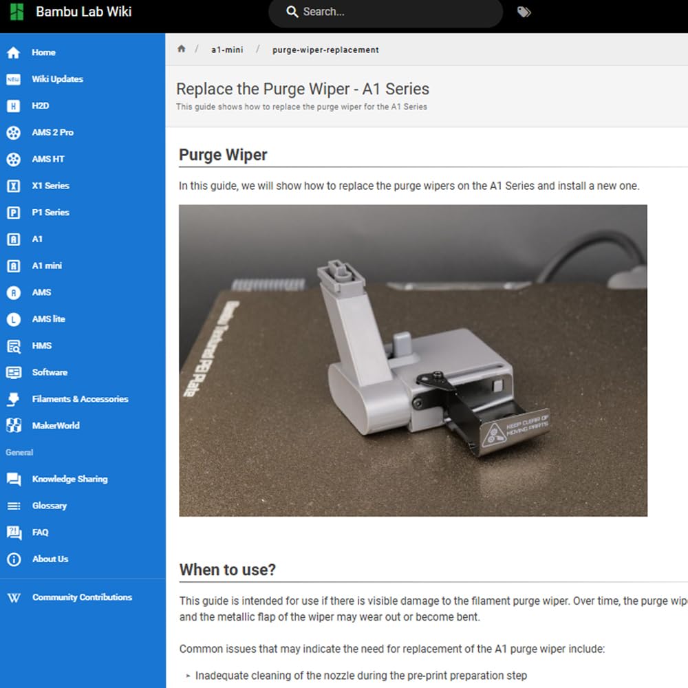 Bamboo Lab Original Purge Wiper & Waste Dispenser For Bambu Lab A1/A1 Mini 3D Printers, Collect And Clean Waste Component Automa