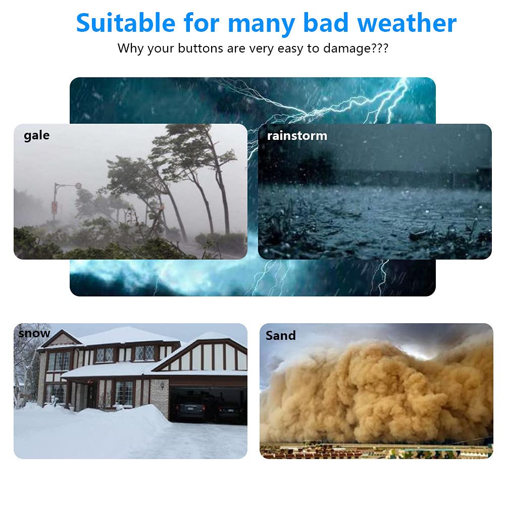 Zuyook Pc Waterproof Doorbell Cover, Transparent Rainproof Wireless Doorbell Waterproof Splashproof Box(Doorbell Not Included) F