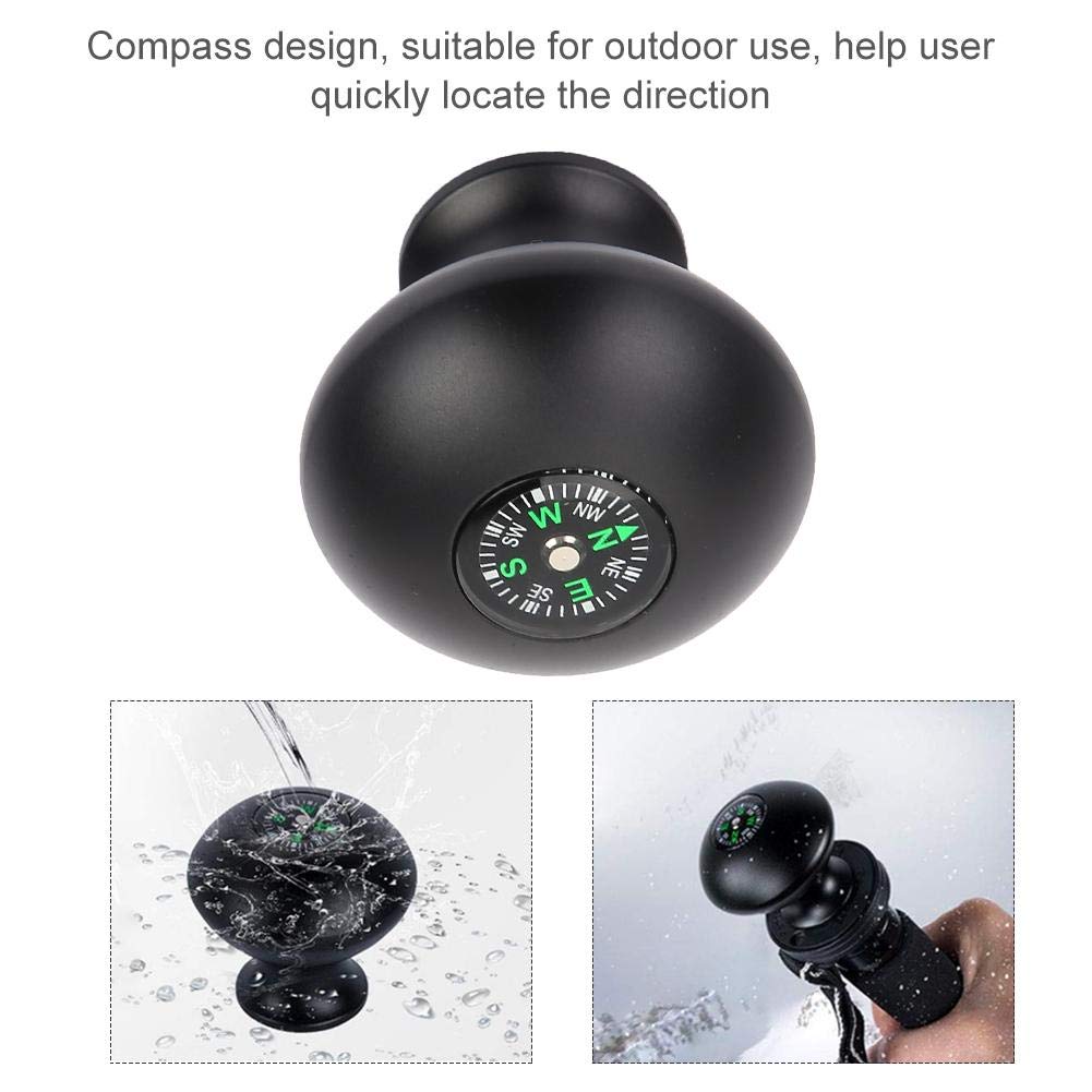 Trekking Poles Knob Handle Grip, Outdoor Universal Monopod Walking Stick Knob, Compass Monopod Tripod Head With 3/8 Screw Hole
