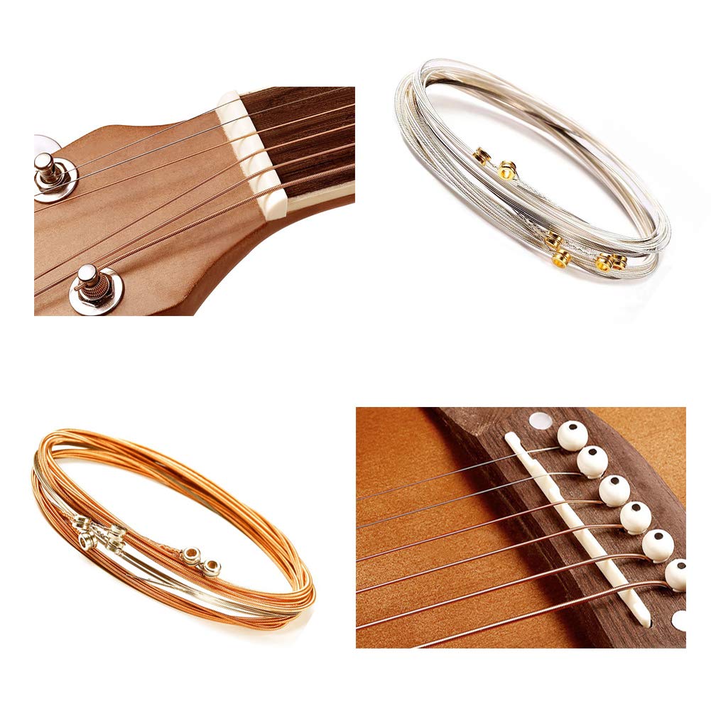 5Pcs Acoustic Guitar B Strings Well Balanced Light Tension Resistant Rust Prevent Brass Acoustic Tone B 2Nd (B 2Nd)