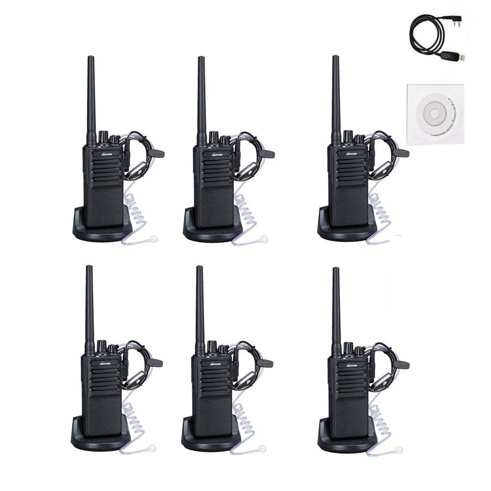 Luiton 2 Way Radios Voice Scrambler Long Range Walkie Talkies With Earpiece For Adults Outdoor Cs Hiking Hunting Travelling (6 Packs)
