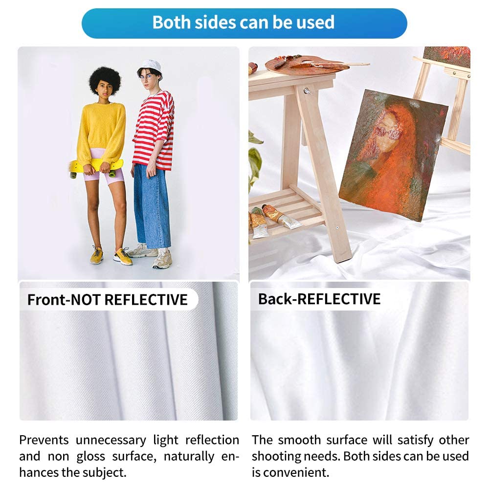 Hemmotop White Backdrop Background 10X12 Ft White Backdrop Screen For Photography, Seamless White Photography Backdrop Backgroun