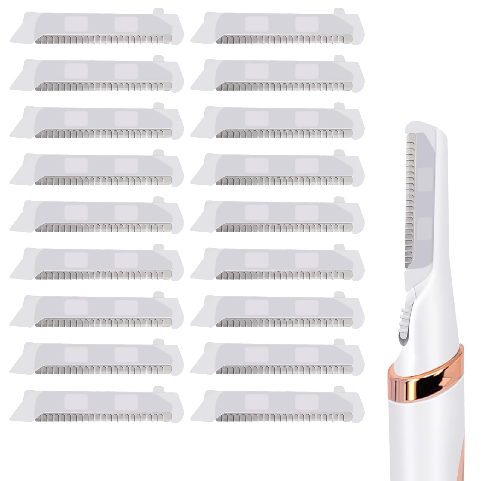 Replacement Blades For Finishing Touch Flawless Dermaplane Glo Facial Exfoliation Razor   White, 18 Pack