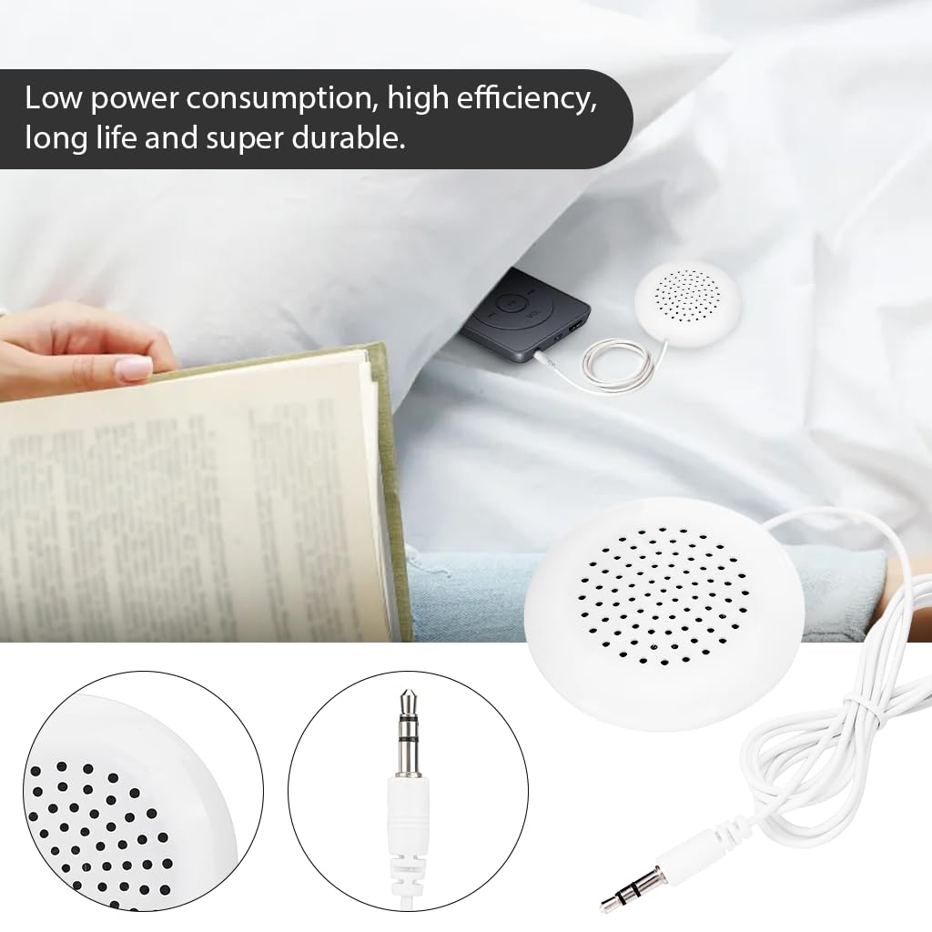 Haosie 5Pcs Pillow Speaker, Under Pillow Speaker For Sleep, 3.5Mm Mini Stereo Speaker For Mp3 Phone Portable Cd