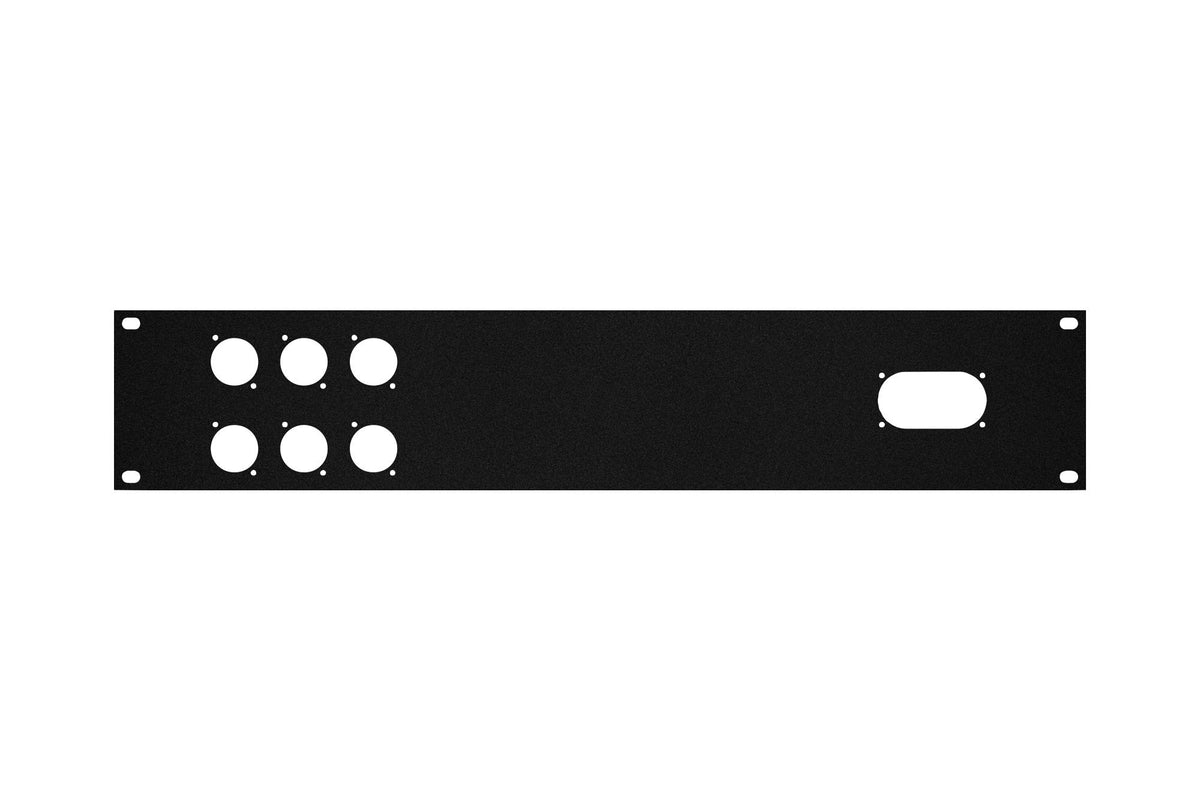 Elite Core Rp2U 6D T1 Rack Panel With 6 D Series Punch Outs And A True1 Combo Punch Out, 2U