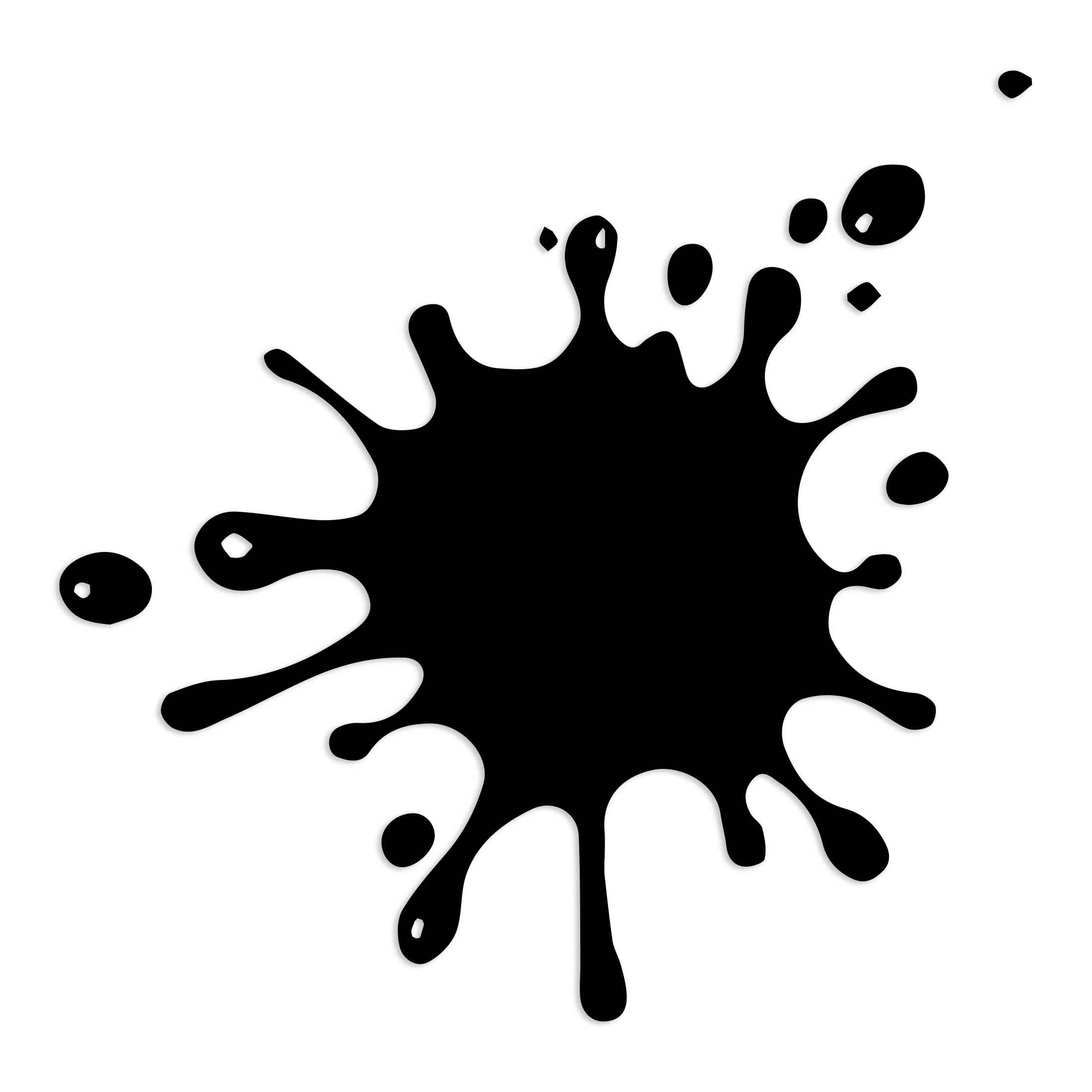 Ink Splash Vinyl Decal Sticker   5 Inch Black Paint Splat And Drip Art Design For Cars, Laptops, And Windows   Durable, Weatherp