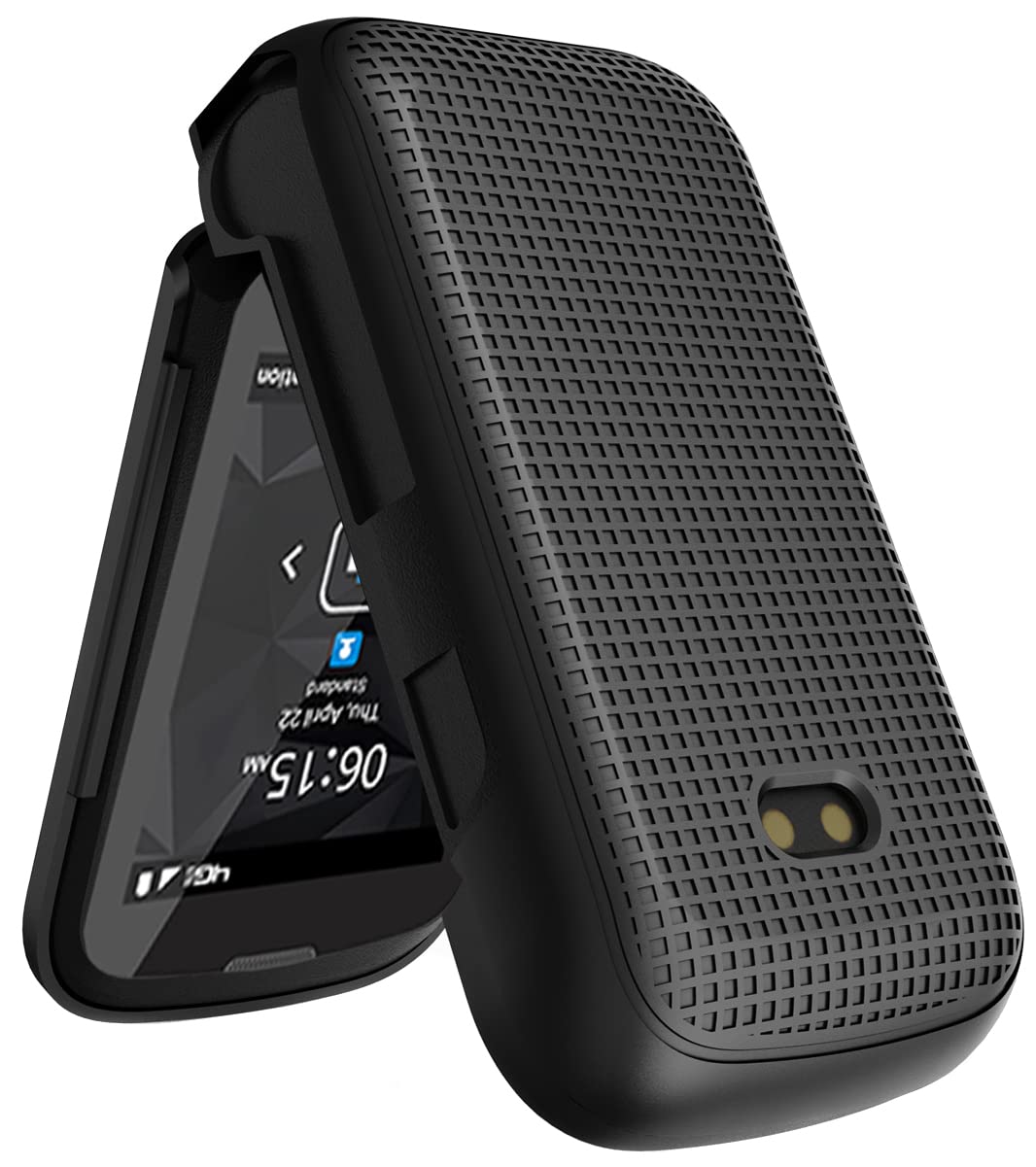 Nakedcellphone Case For Sonim Xp3 Plus Flip Phone, Slim Hard Shell Protector Cover For T Mobile/Verizon Xp3Plus Xp3900   Black