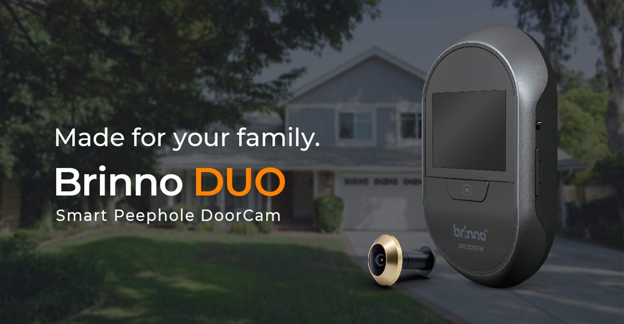 Brinno Duo Front Door Peephole Camera Shc1000W   Smart Home Security System With Mobile And Live Feed   Dual Image Storage With Data Privacy   No Fees, Quick, Easy Installation, Theft Proof Design