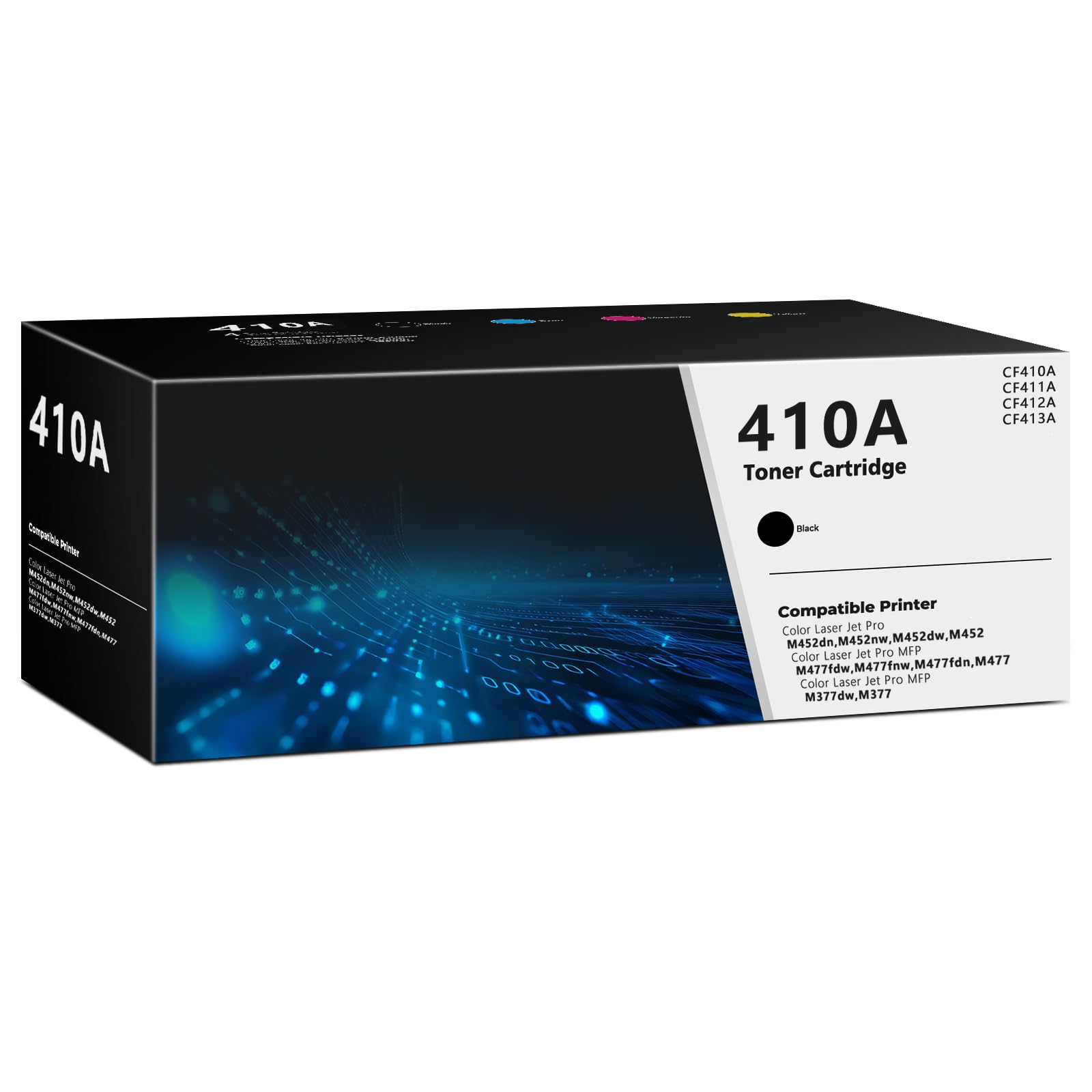 410A Toner Cartridges Color Laser Jet Pro M452 Mfp M477 M377 Series Compatible For Hp 410A 410X Toner Cartridges 1 Pack Black Fo