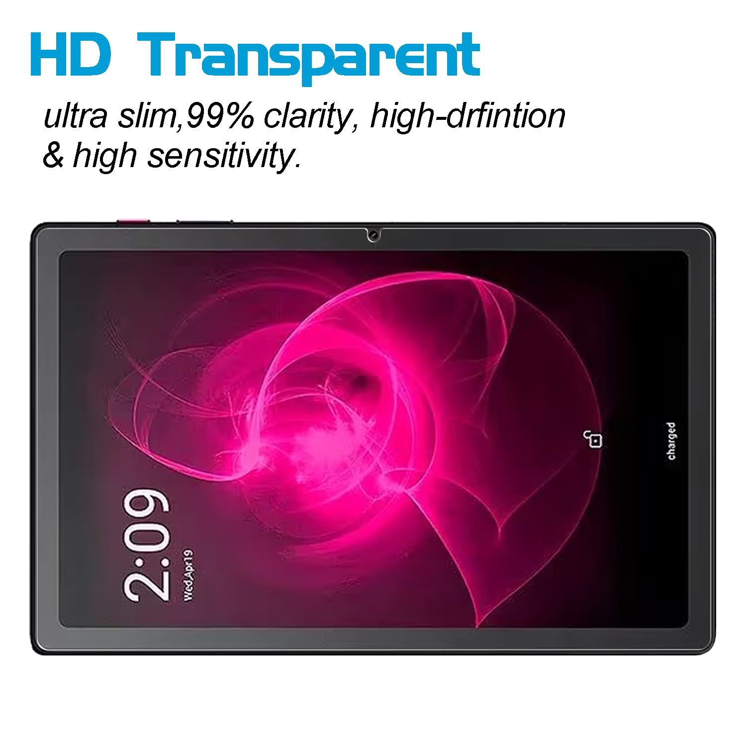 Xunylyee [2 Pack Tempered Glass Screen Protector Compatible With T Mobile Revvl Tab 5G (10.36 Inch) Anti Scratch Easy Installati