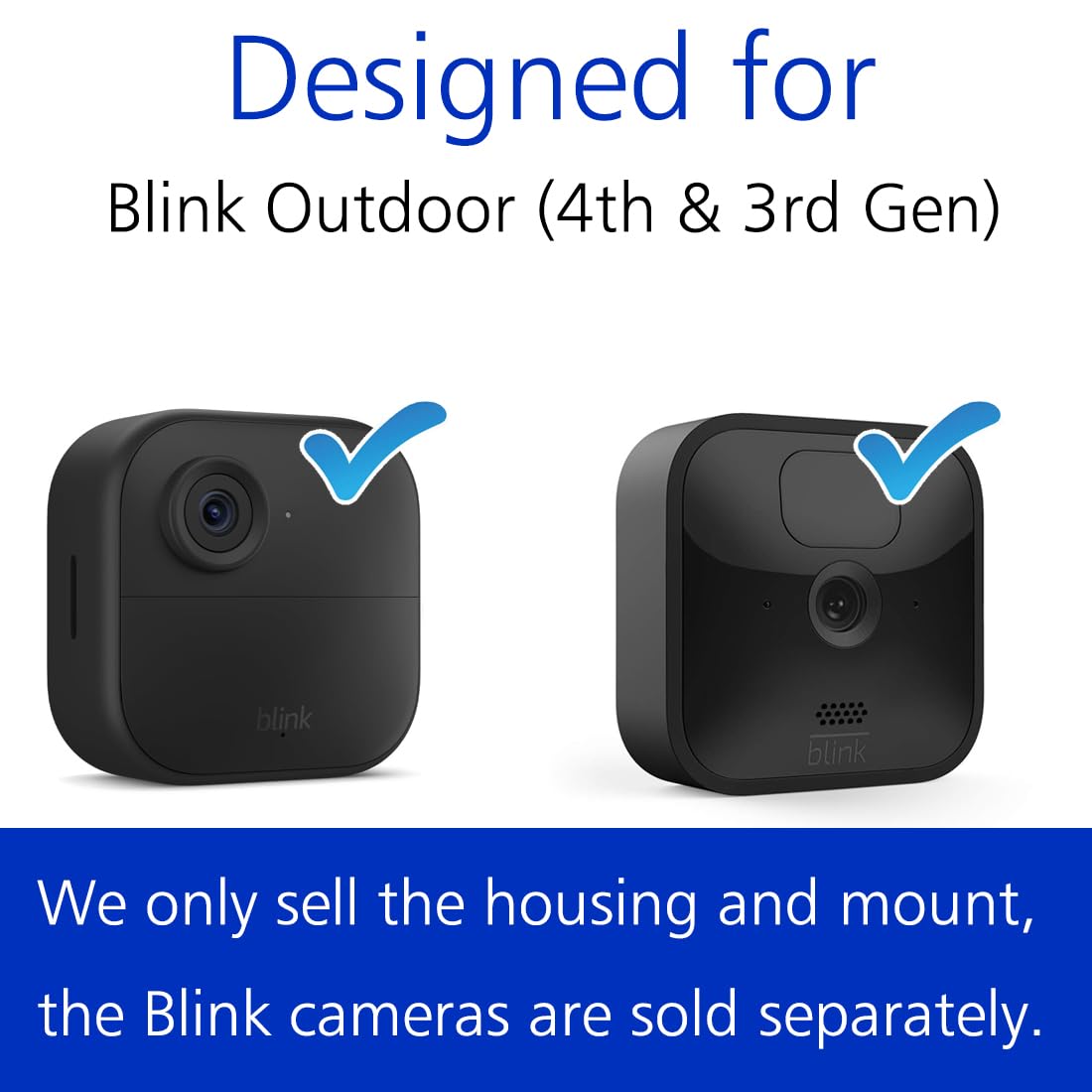 All New Blink Outdoor 4 Camera Wall Mount, Weatherproof Protective Housing And 360 Adjustable Mount With Blink Sync Module 2 Mou