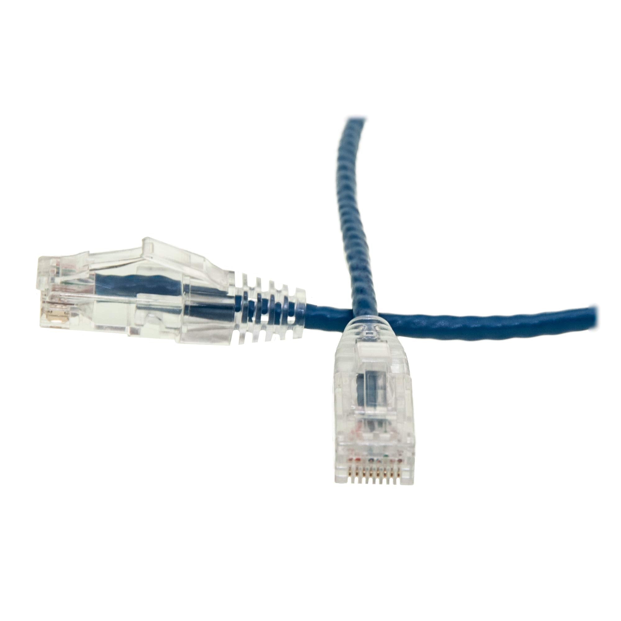 Cat6 Slim Ethernet Patch Cable, 28Awg, Etl Approved, Rj45 Gold Plate Connector Snagless/Boot Unshielded Twisted Pair (Utp), Inte