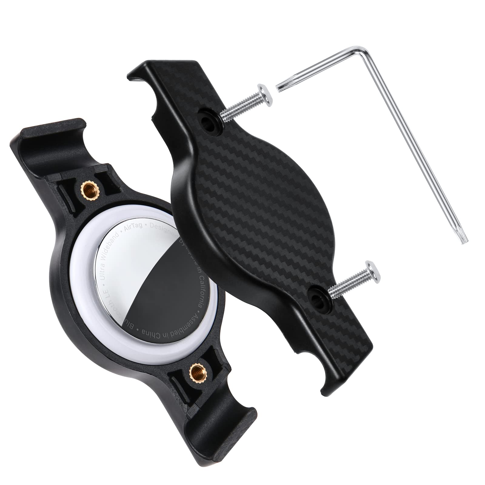 Ainiv Airtag Bicycle Mount, Airtag Bike Mount Holder, Water Resistant Anti Shake Bike Mount Holder, Hidden Under Seat Cases Prot