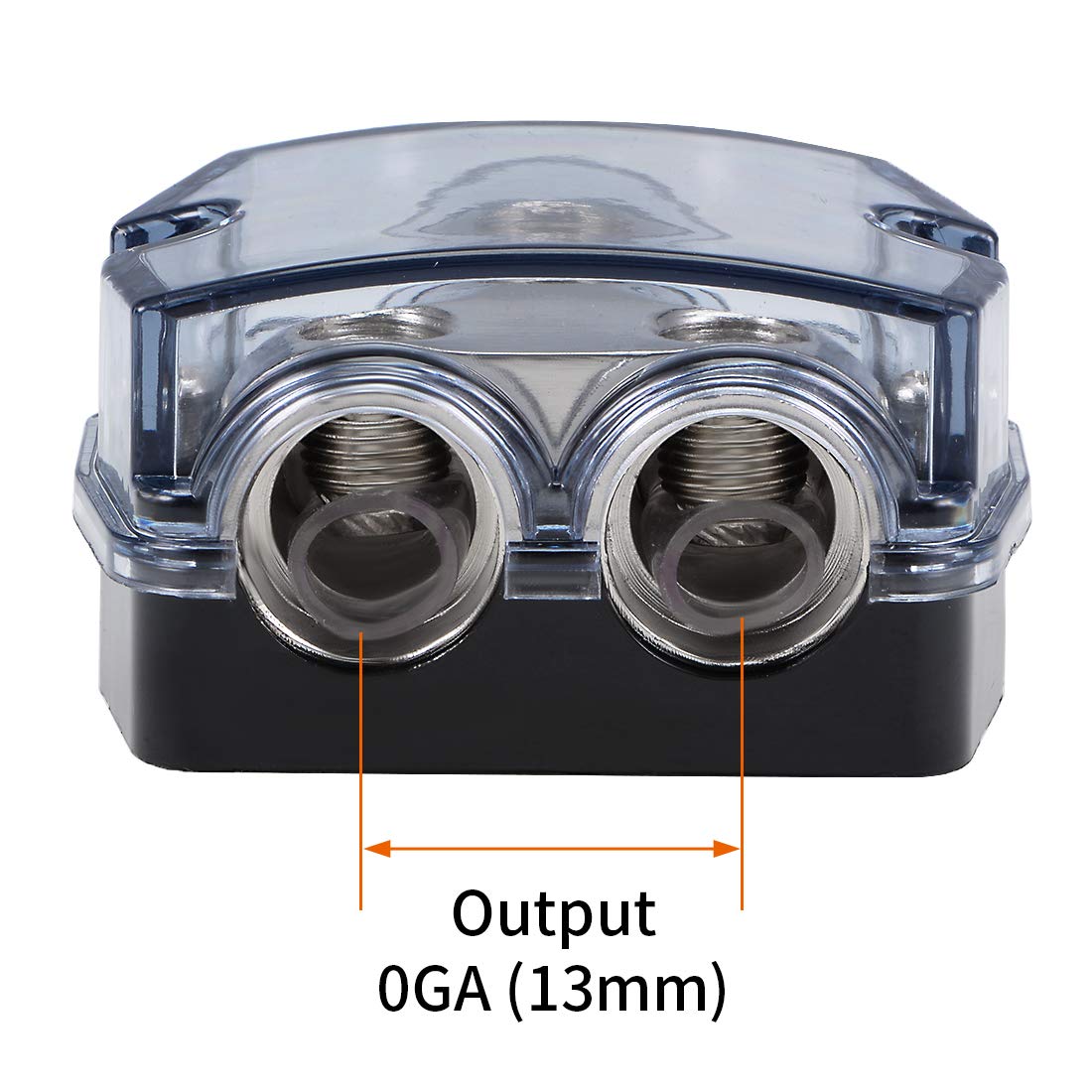 Uxcell 2 Way Power Distribution Block 0 Gauge In 0 Gauge Out Power Ground Distributor For Splitter 2Pcs