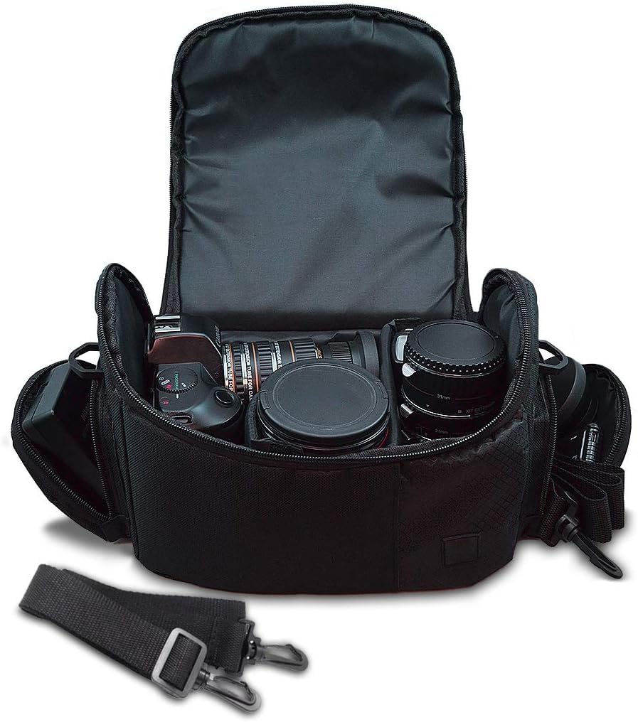 Acuvar Large Digital Camera/Video Padded Carrying Bag/Case for Nikon, Sony, Pentax, Olympus Panasonic, Samsung, and Canon DSLR Cameras