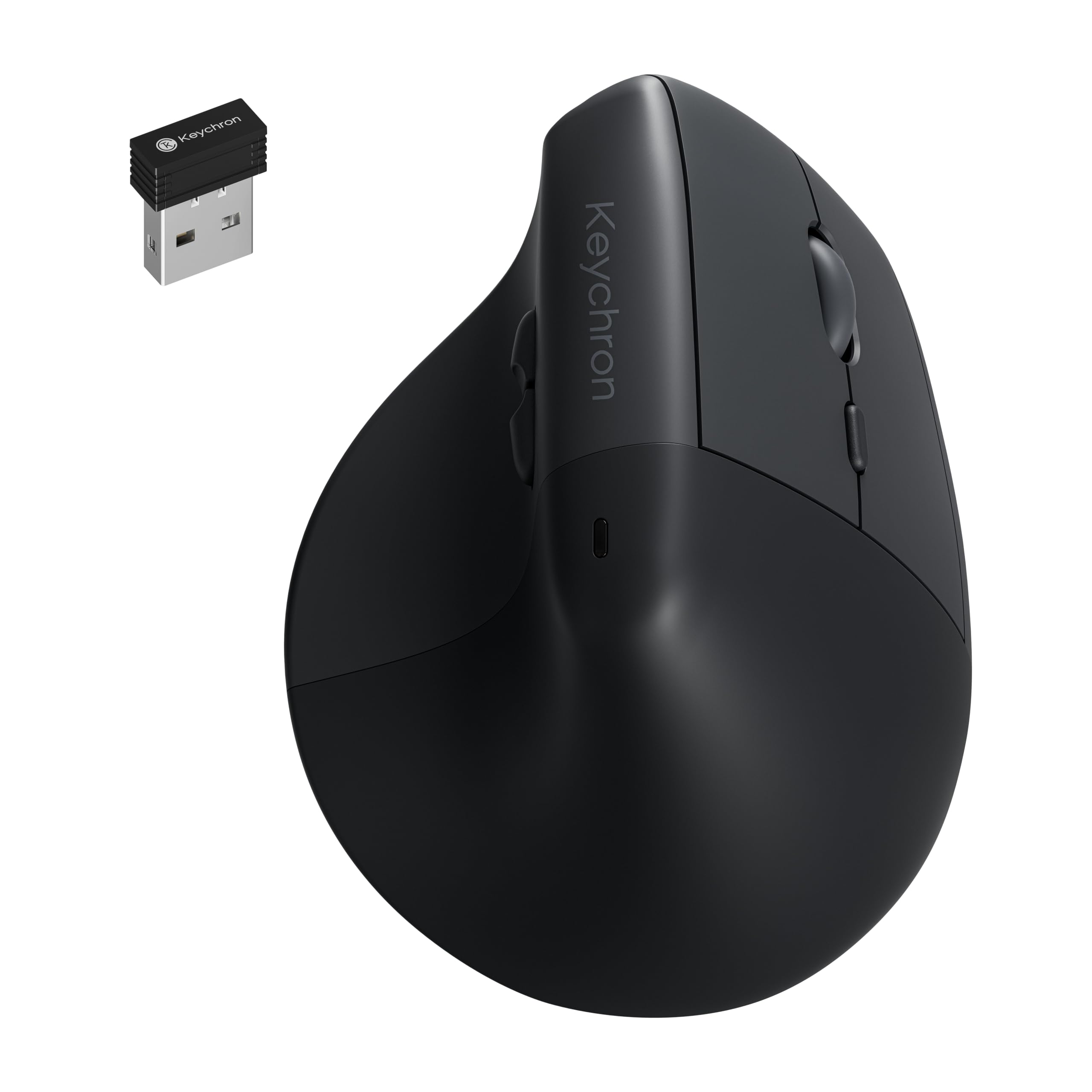 Keychron BM27 Ergonomic Wireless Mouse, Rechargeable Mice for Laptop