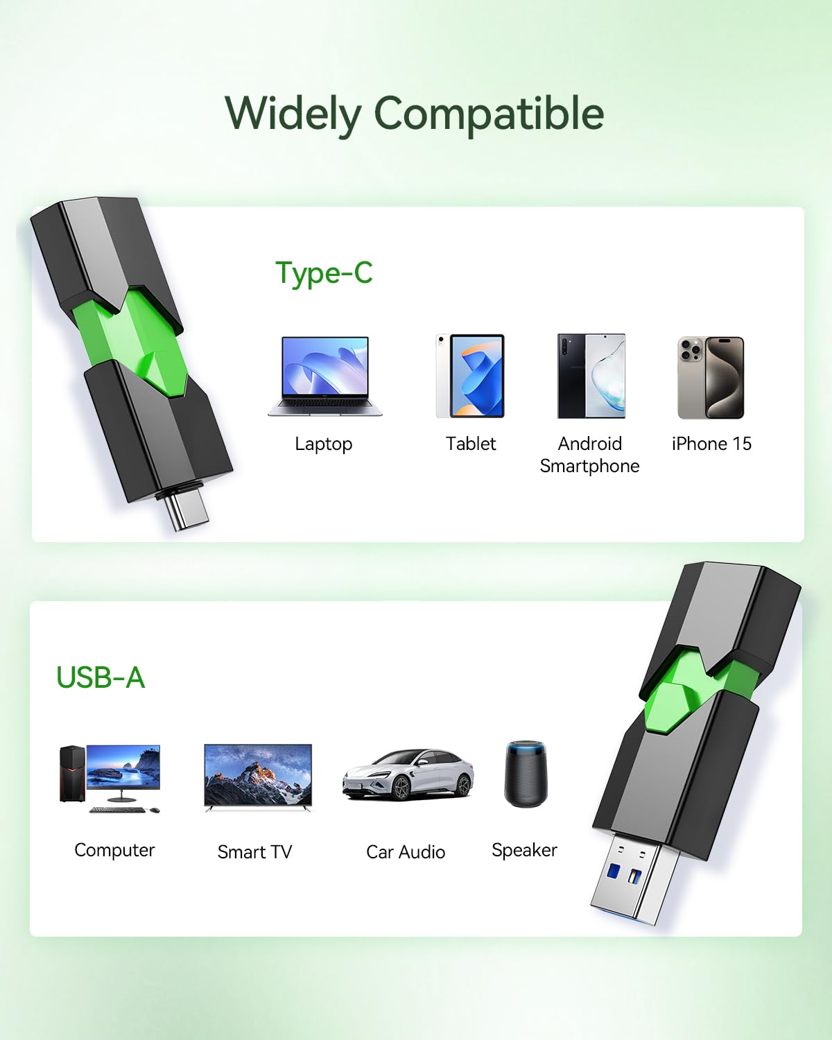 K&Zz Type C Usb Flash Drive 64G, Thumb Dual Drive Usb 3.0 + Type C, Usb C Memory Stick For Iphone Photos
