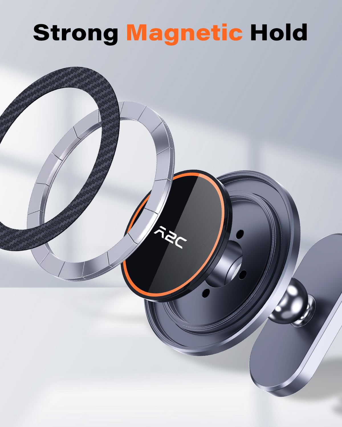 A2C Magnetic Phone Mount For 2024 2025 Hyundai Kona, Sonata & Ioniq 5 (2025-2022), Strong Magnet Phone Holder Magnetically Attac