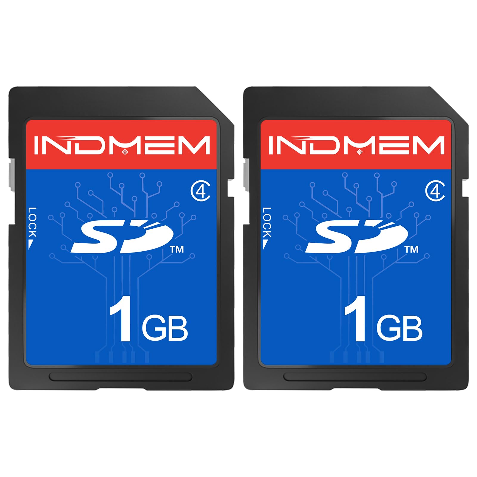 SD Card 1GB (2 Pack) Class 4 Flash Memory Cards MLC Stanard Secure Digital Cards Camera Cards, 1GB(2pc)