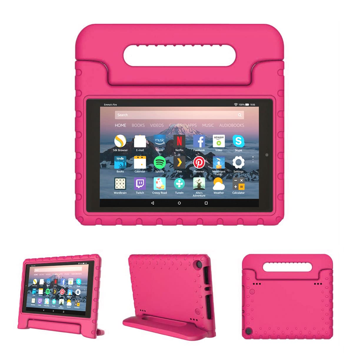 Kids Case For Fire Hd 8 6Th/7Th/8Th Gen (2016/2017/2018 Release) Kids Friendly And Shockproof Case Lightweight Soft Durable Foam