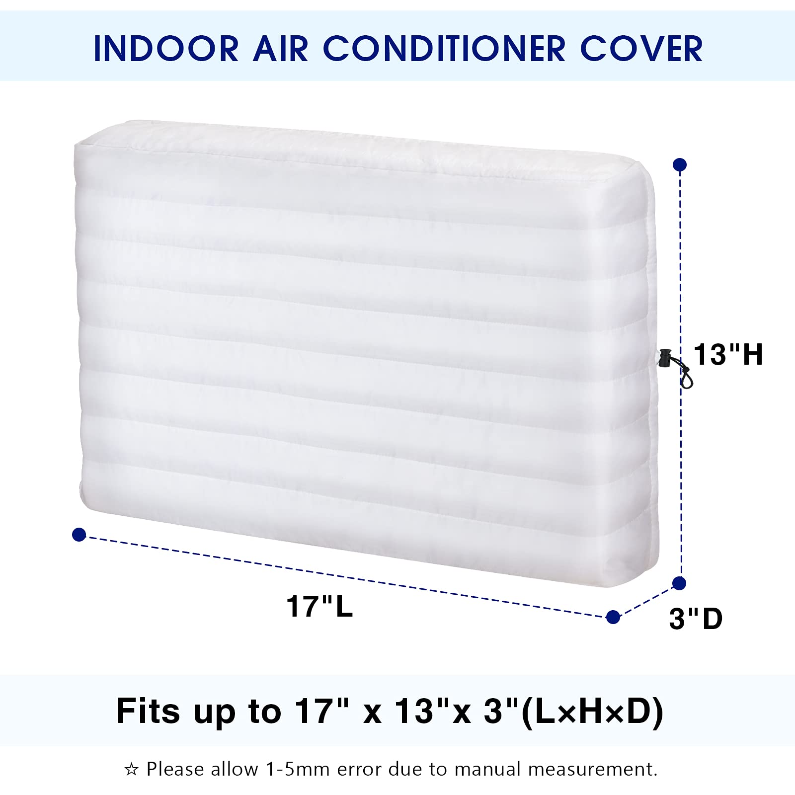 Kylinlucky Indoor Air Conditioner Unit Cover,Window Ac Covers For Inside 17 X 13 X 3 Inches(L X H X D),White