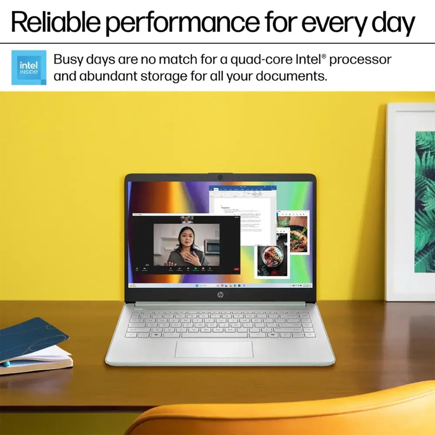 Hp 14 Ultrabook  Intel 4-Core N150  Microsoft 365  Copilot Ai  4Gb Ram  1.6Tb Storage (128Gb Ufs Withhp 512Gb P500 Portable Ssd