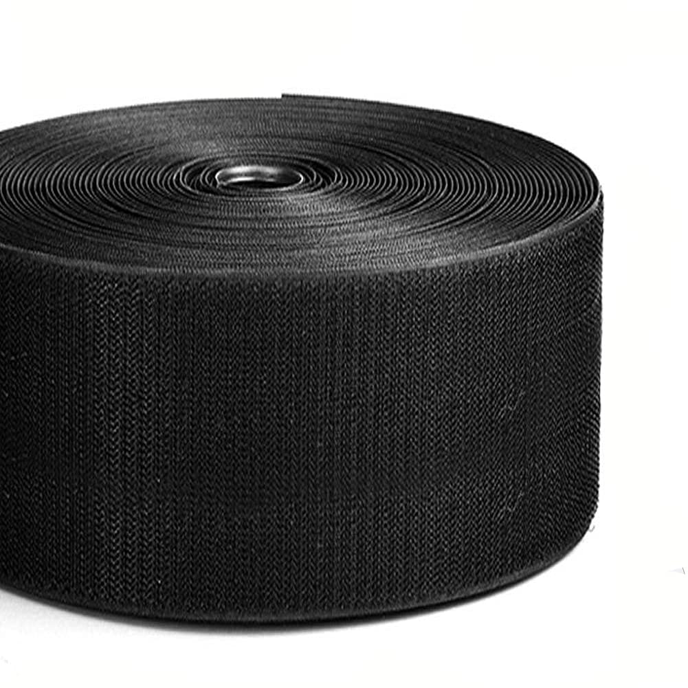 4'' Wide 5 Yards Long Heavy Duty Hook & Loop Cable Tie Cord Wrap Fastener Nylon Power Cord Management Wire Organizer Strap Reusa