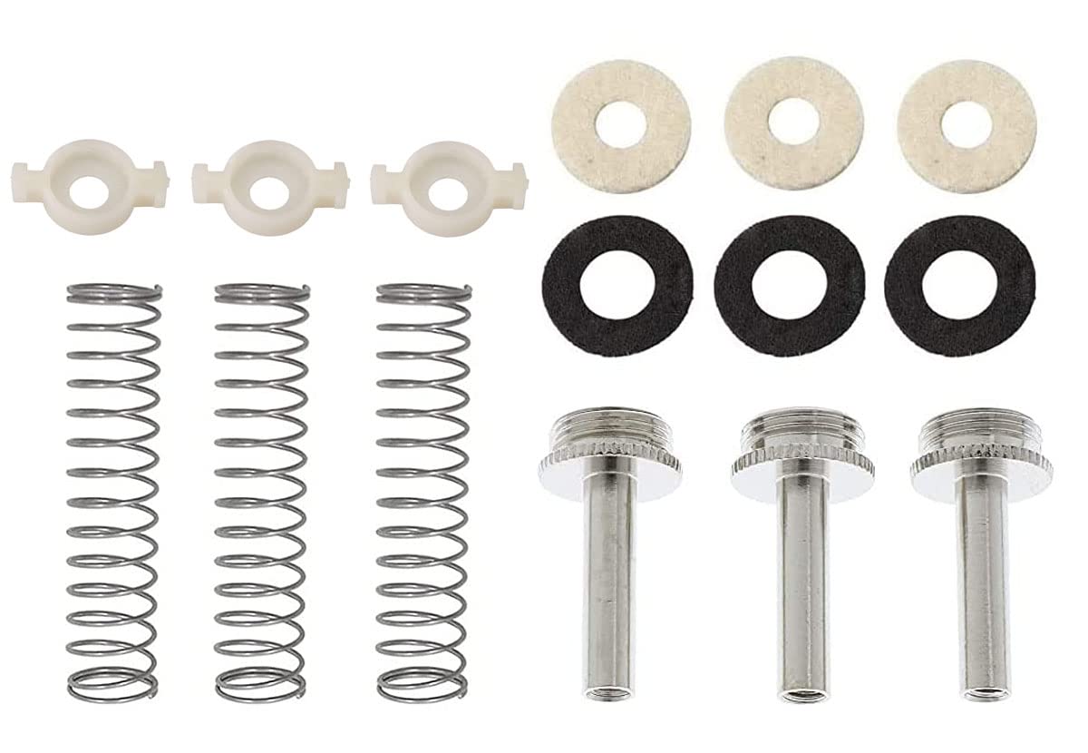 Tuoren Trumpet Repair Kit Replacement Part Valve Sytem Felt Washers Cushion Piston Guides Connecting Rod Spring Musical Instrume