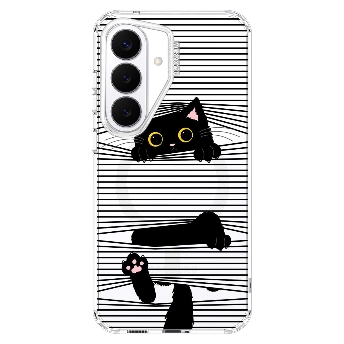 MOSNOVO for Samsung Galaxy S26 Clear Case, Fit for MagSafe, 6.6ft Military-Grade Shockproof Magnetic Protective Phone Cover,Hidd