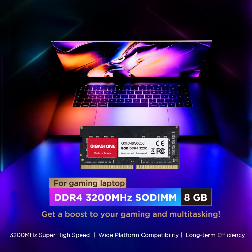 ?Ddr4 Ram? Gigastone 128Gb Kit (16X8Gb) Ddr4 3200Mhz (2933Mhz Or 2666Mhz) Pc4 25600 (Pc4 23400/21300) Cl22 1.2V Sodimm 260 Pin U