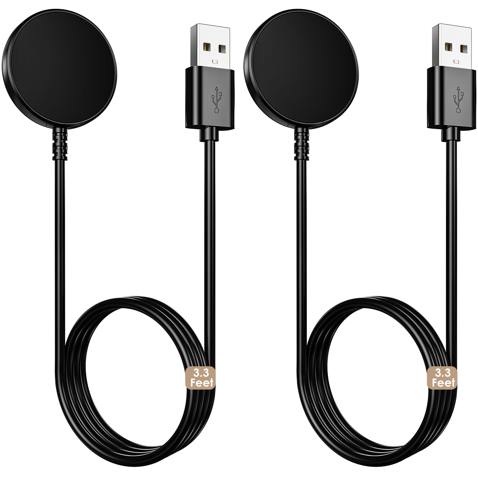 2 Pack for Samsung Galaxy Watch Charger Compatible with Watch 8/8 Classic/Ultra/7/6/6 Classic/5/5 Pro/4/4 Classic/3/Active/FE US