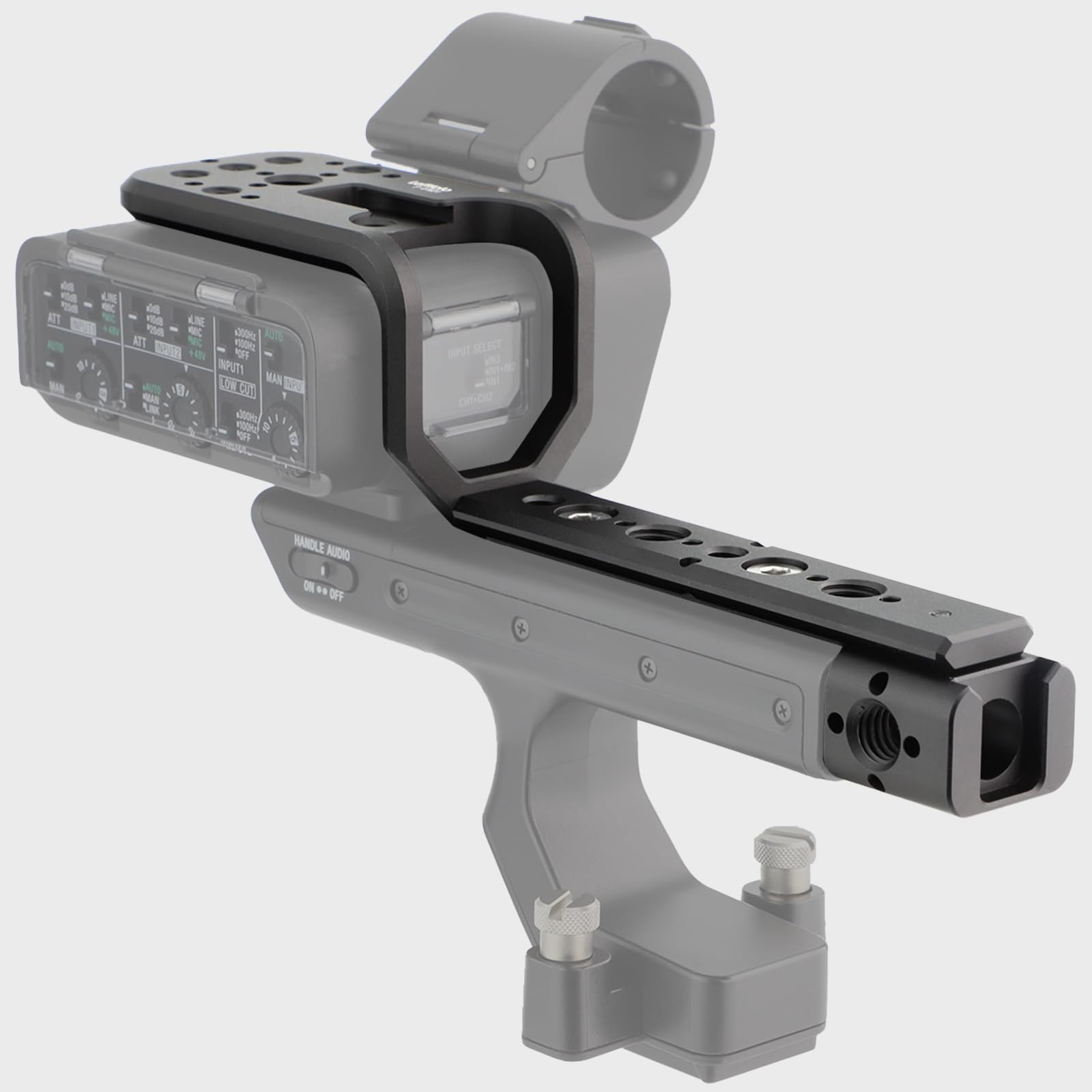 Leftfoto Handle Extension Rig Compatible With Xlr Handle Unit For Sony Cinema Fx3 Fx30,Extension Bracket Grip With Cold Shoe,Nat