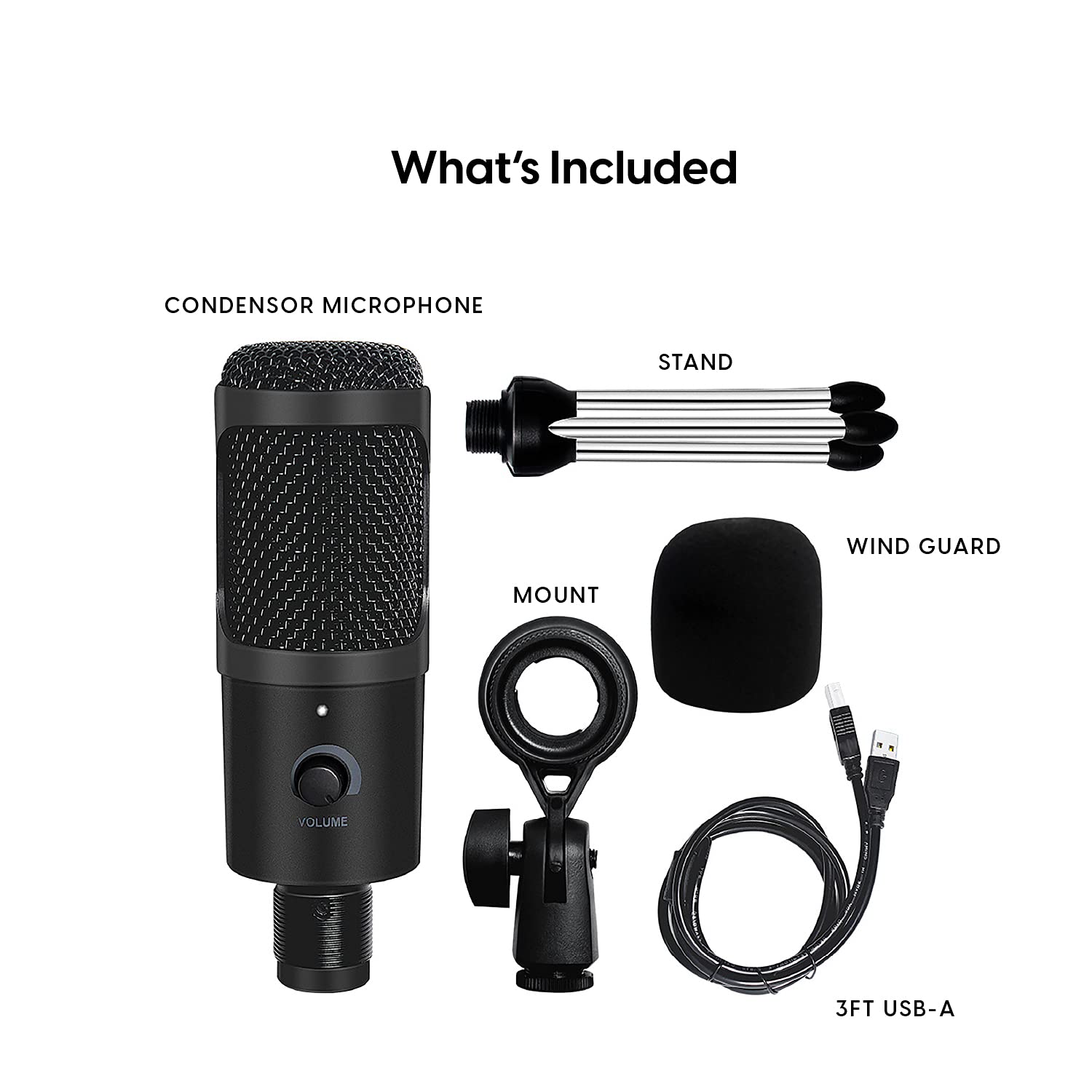 Talkworks Usb Microphone With Tripod   External Microphone For Computer   Gaming, Streaming, Meetings, Podcasts, Recording And M