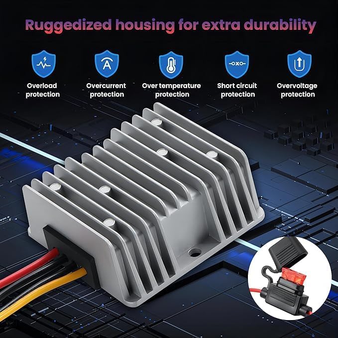 Yaboang Dc/Dc 9 32V To 12V Buck Converter,Dc/Dc Voltage Converter 12V/24V To 12V10A 120W Max Power Transformer Waterproof Step D