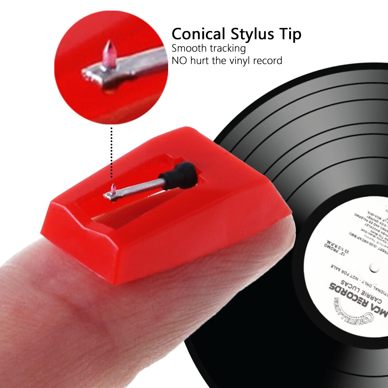 Record Player Needle, 3Pcs Record Player Needles Stylus Replacement For Crosley, Victrola, Jenson, Ion Vinyl Record Player (Ones