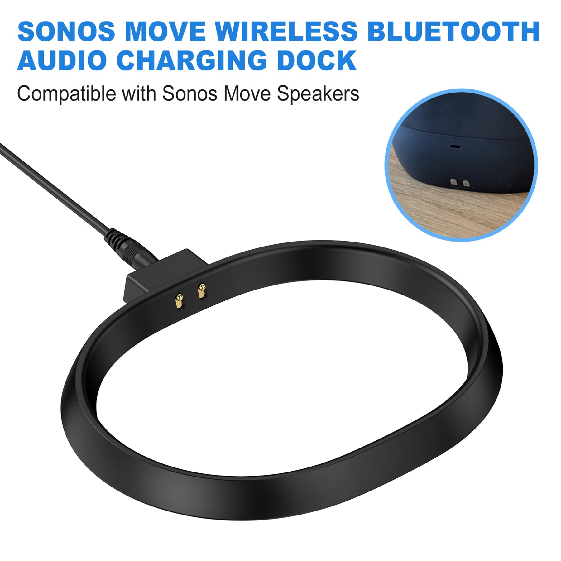 Soarking Charging Base For Sonos Move Gen 2Nd And 1St With 45W Adapter(Black)