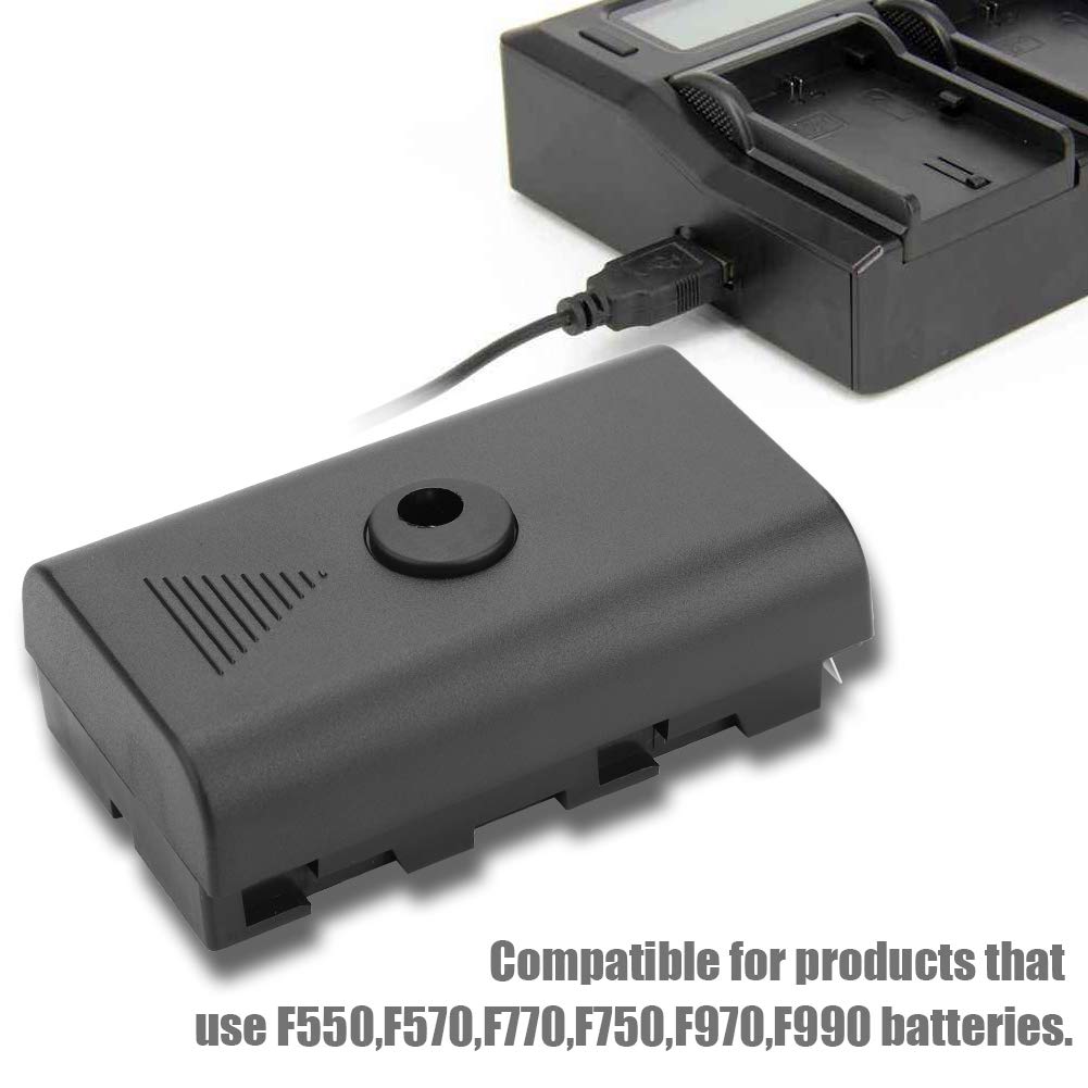 Npf Dummy Battery External Power Supply, Dummy Battery Coupler For Npf550 F570 F770 F750 F970 F990 With Usb Cable To Power Video Led Light Camera Monitor