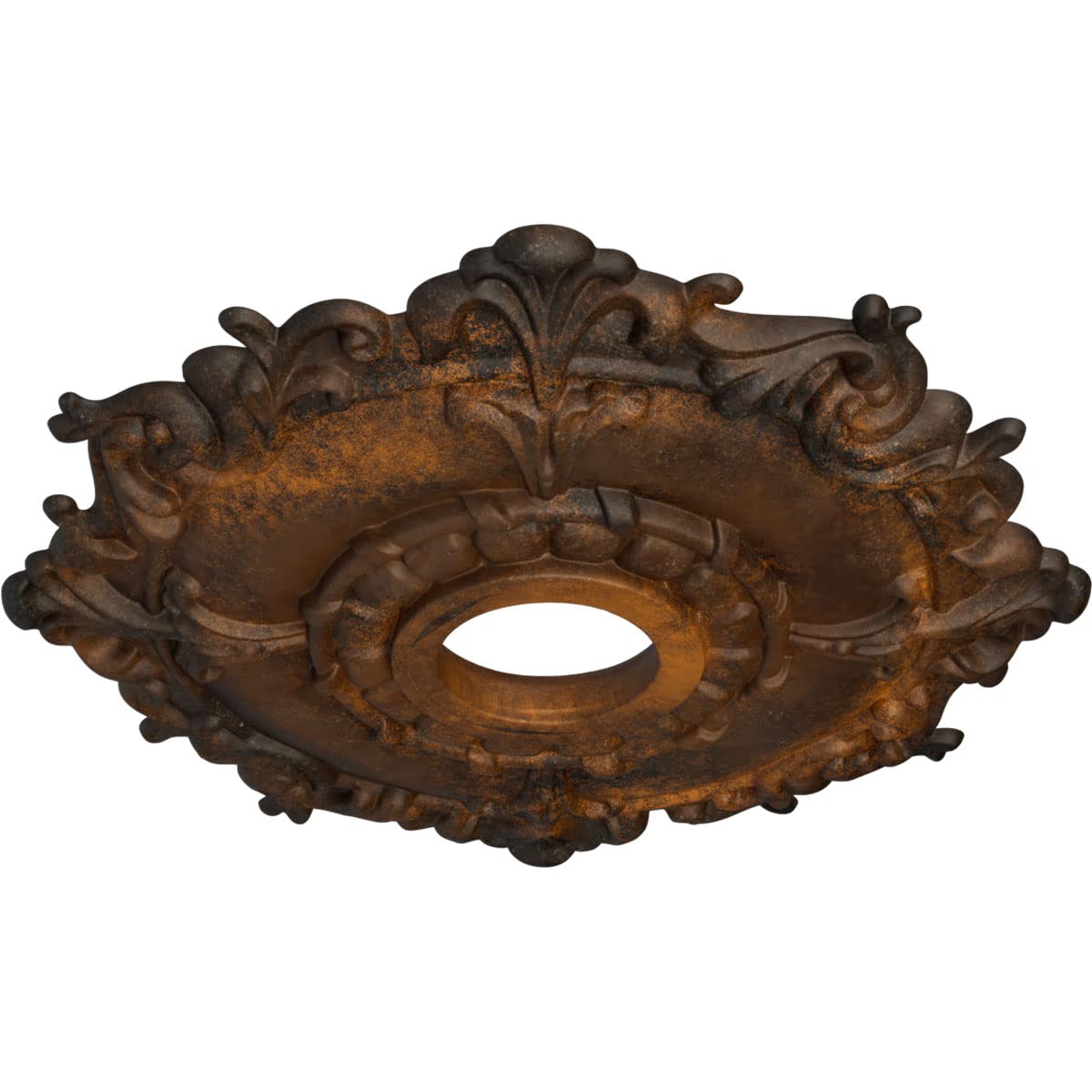 Ekena Millwork Cm18Rlrus Riley Ceiling Medallion, Rust