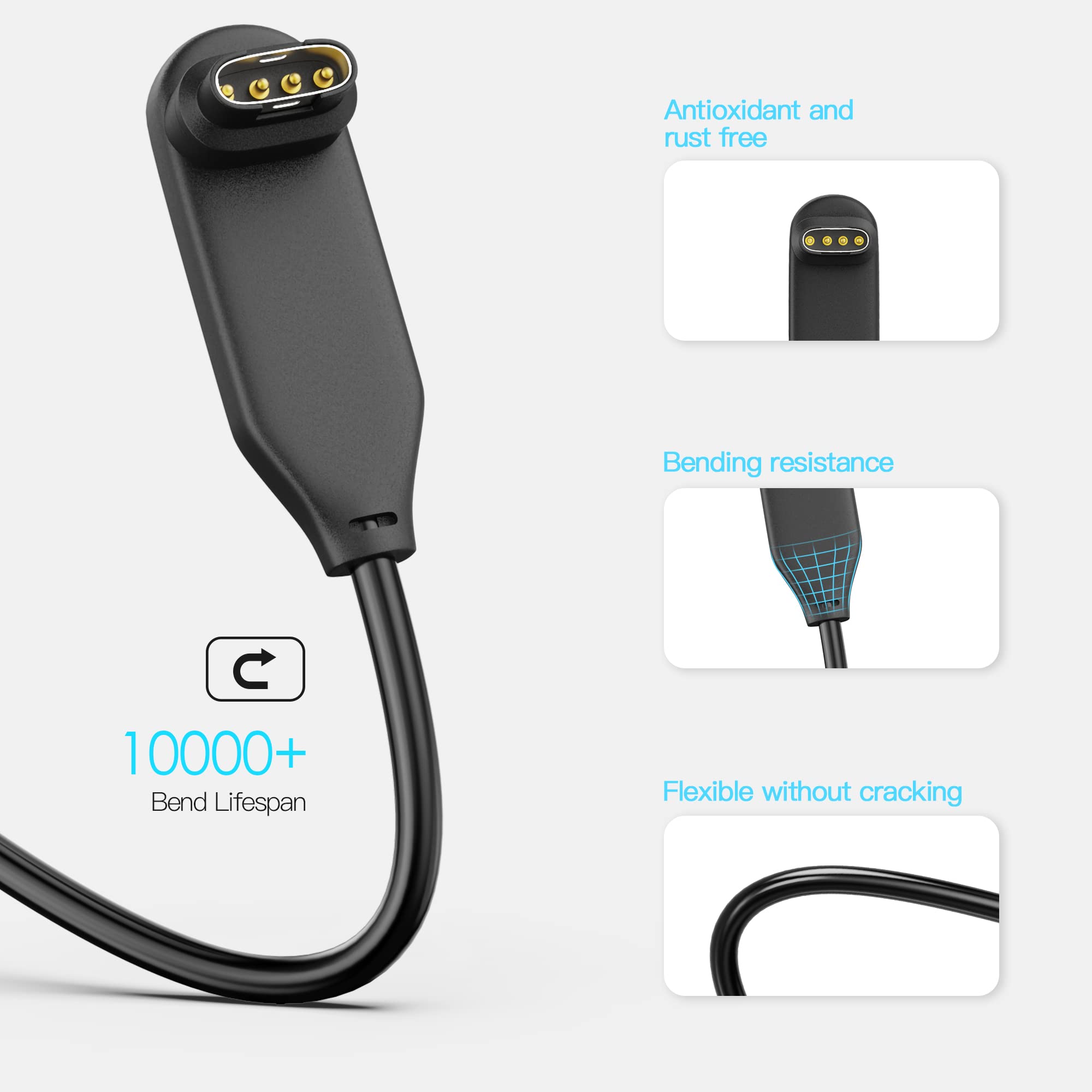 Awinner ???????????????? Compatible For Garmin Watch Charger Cable (2 Pack)