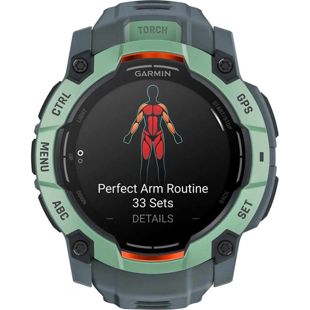 Garmin Instinct 3-50 Mm Outdoor Gps Smartwatch, Amoled, Neo Tropic With Twilight Band 010-03020-01 Bundle With Deco Essentials S