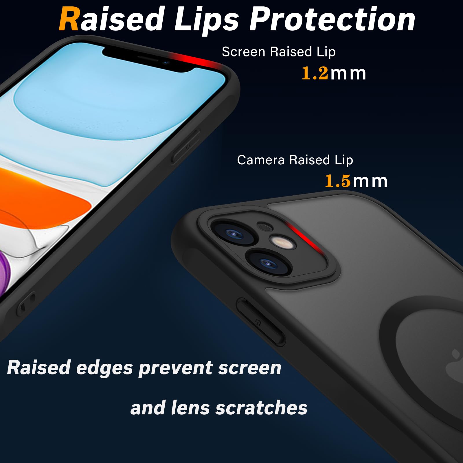 Pinlisheng Magnetic For Iphone 11 Case,Compatible With Magsafe,Military Grade Drop Tested, Shockproof Matte Translucent Hard Bac