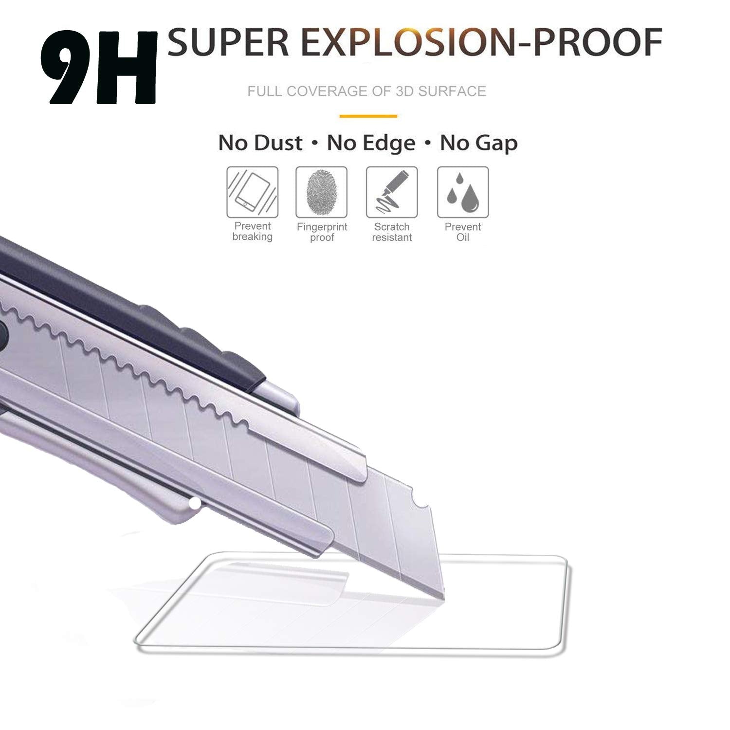 Beukei 3 Pack Tempered Glass Screen Protector For Xiaomi Redmi Note 9S / 9 Pro 5G, Anti Scratch, Bubble Free